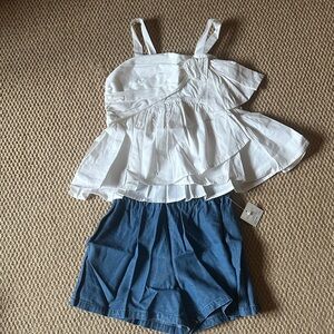 Habitual White and Blue Kids Matching Set